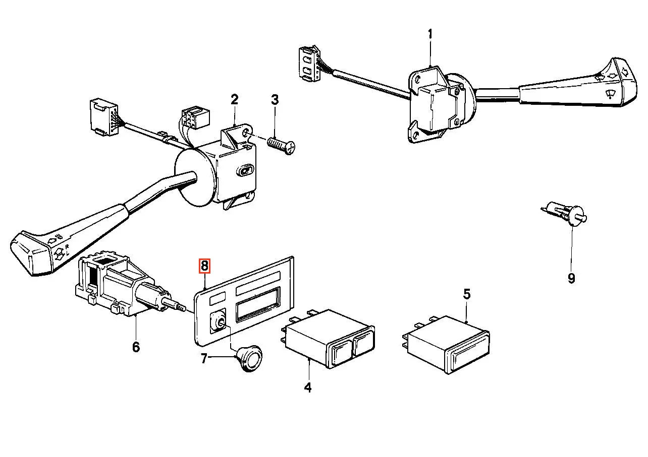 Garniture de Commande de Phares pour BMW E30 - Revvo