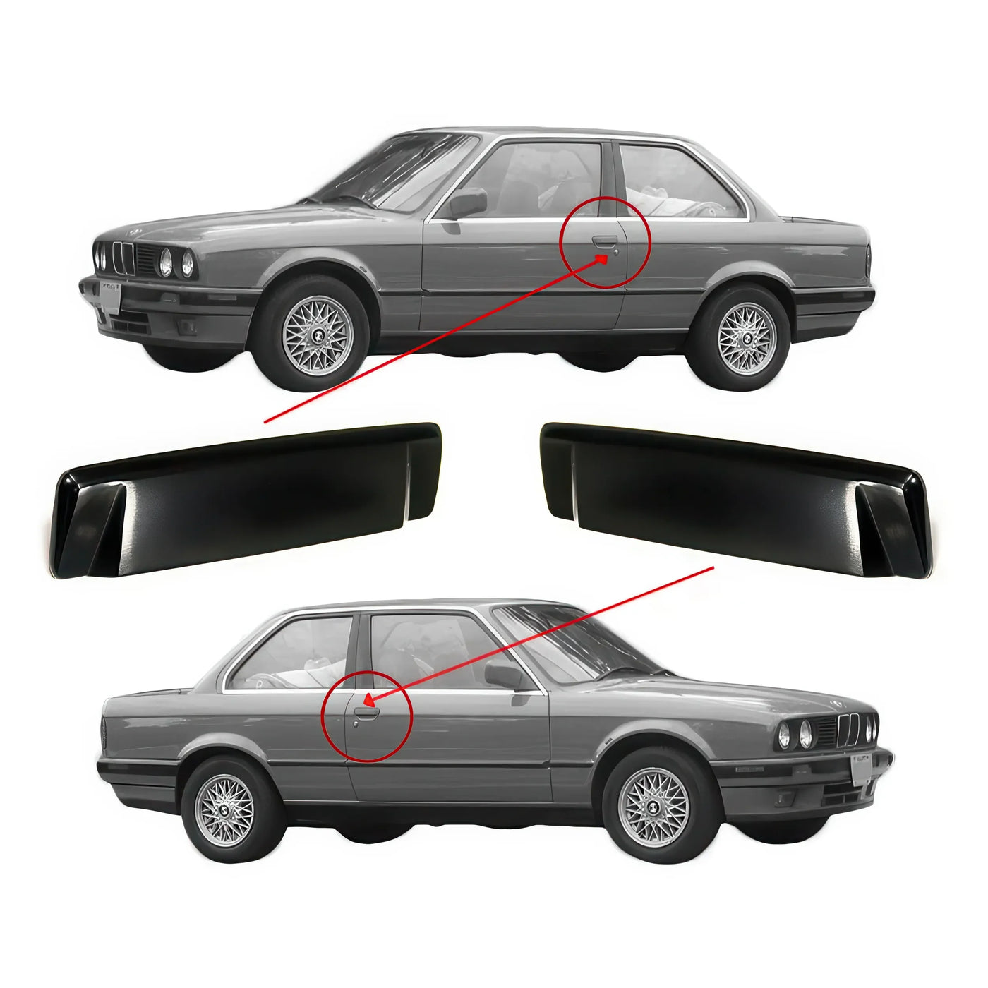 Poignée de Porte Extérieure - BMW Série 3 E30 (Lot de 2) - Revvo