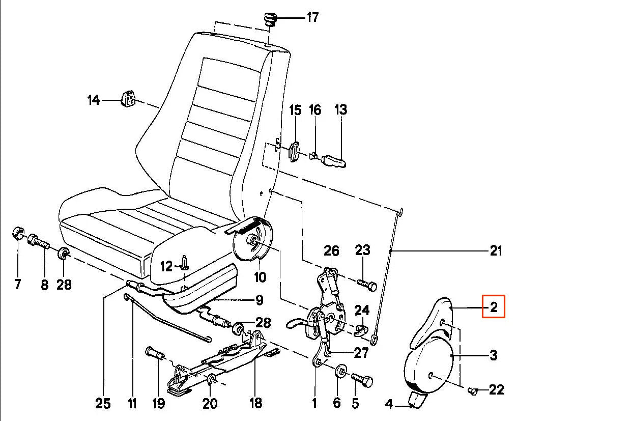 Cache Mécanisme Siège Sport Recaro pour BMW E30 - Revvo