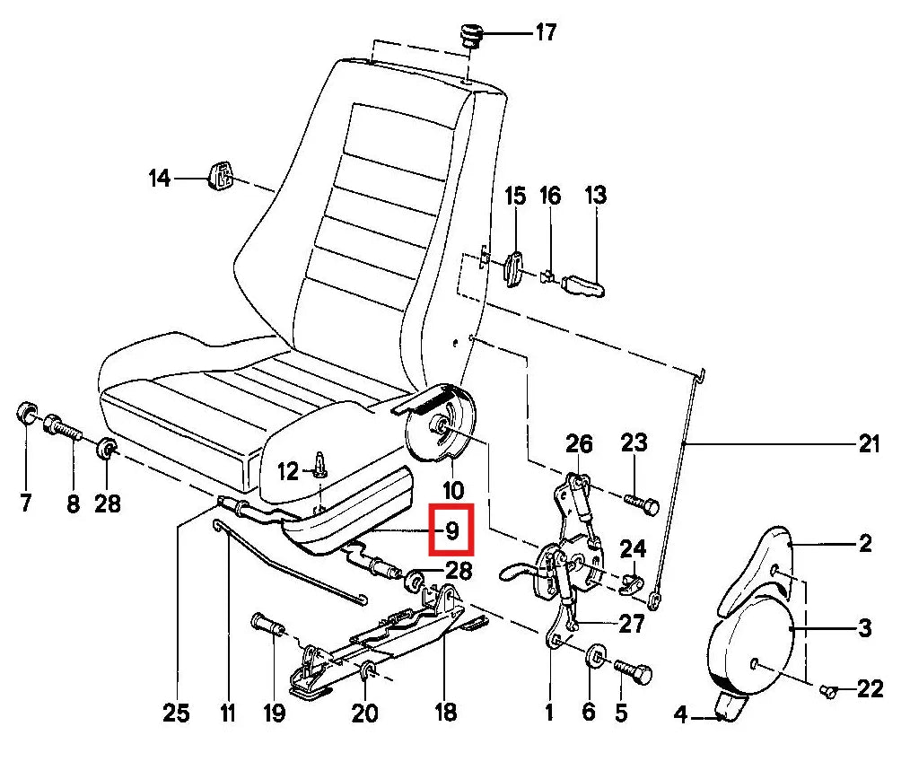 Garniture Latérale de Siège Sport Recaro pour BMW E30 - Revvo