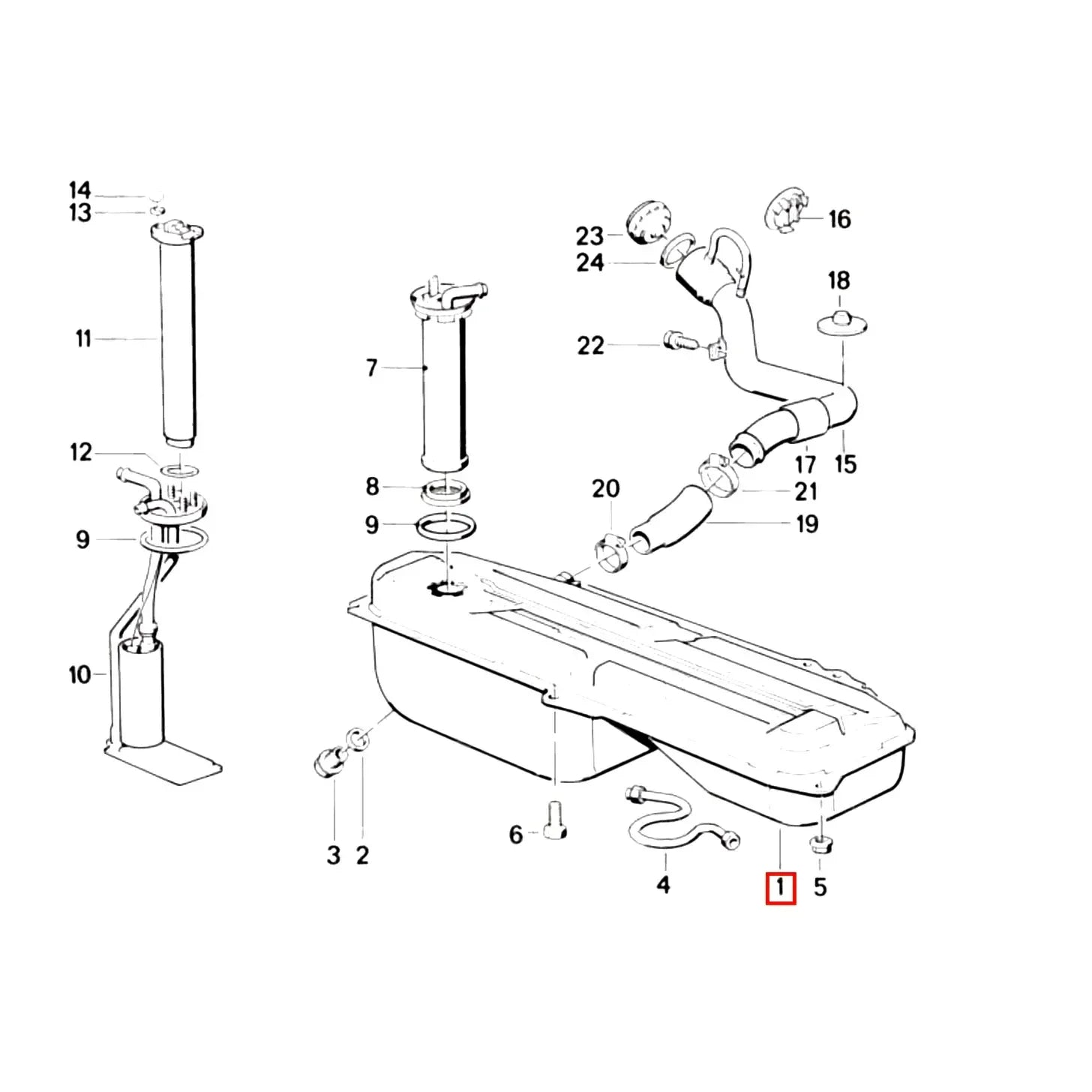 Réservoir Essence pour BMW E30 à Injection - Revvo