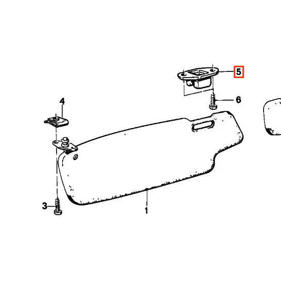 Support de Pare-Soleil pour BMW E30 E36 E46 E28 E24 E23 (version sans airbag) - Revvo