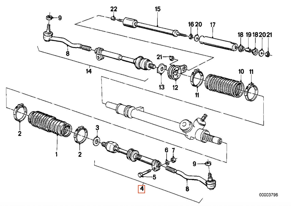 Barre de Direction avec Rotule pour BMW E30 (1982-1994) - Revvo