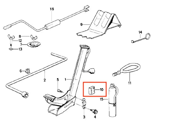 Cache Fixation de Cric pour le Coffre de la BMW E30 (Berline et Coupé) - Revvo
