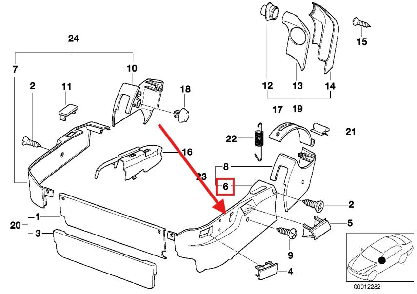 Garniture Extérieure de Siège Avant pour BMW Série 8 E31 (1989-1999) - Revvo
