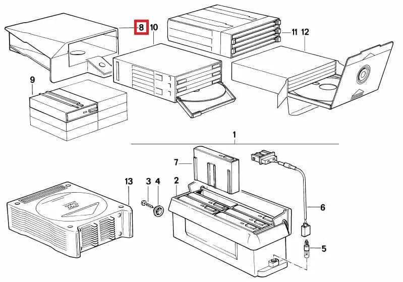 Support CD de Boîte à Gants Complet pour BMW E32 et E34 (1986-1996) - Revvo