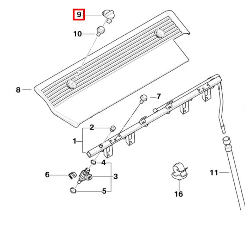 Cache Boulon Couvercle de Culasse pour BMW E34, E36, E38, E39, E46, E60, E63... - Revvo
