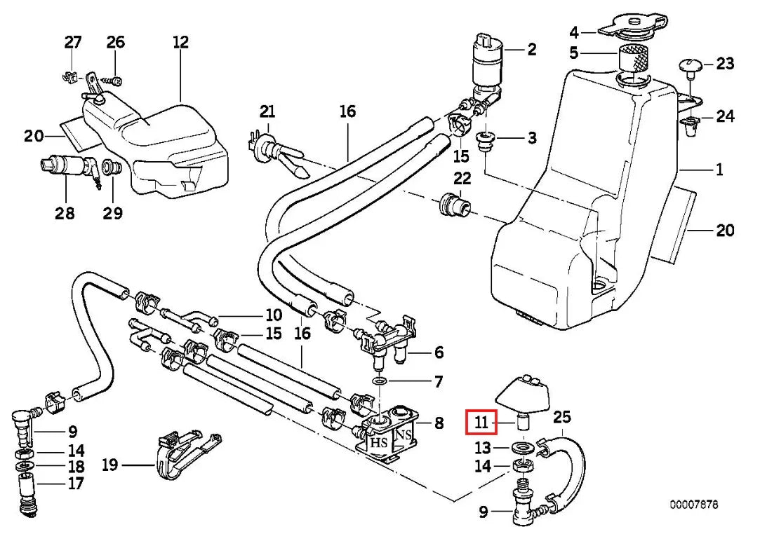 Buse de Lave-Phare pour BMW Série 5 E34 (Lot de 2) - Revvo