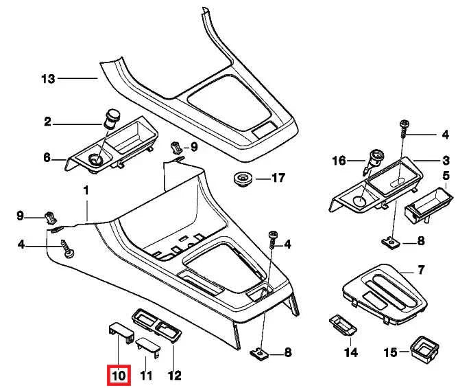 Cache Bouton Console Centrale pour BMW E36 - Revvo