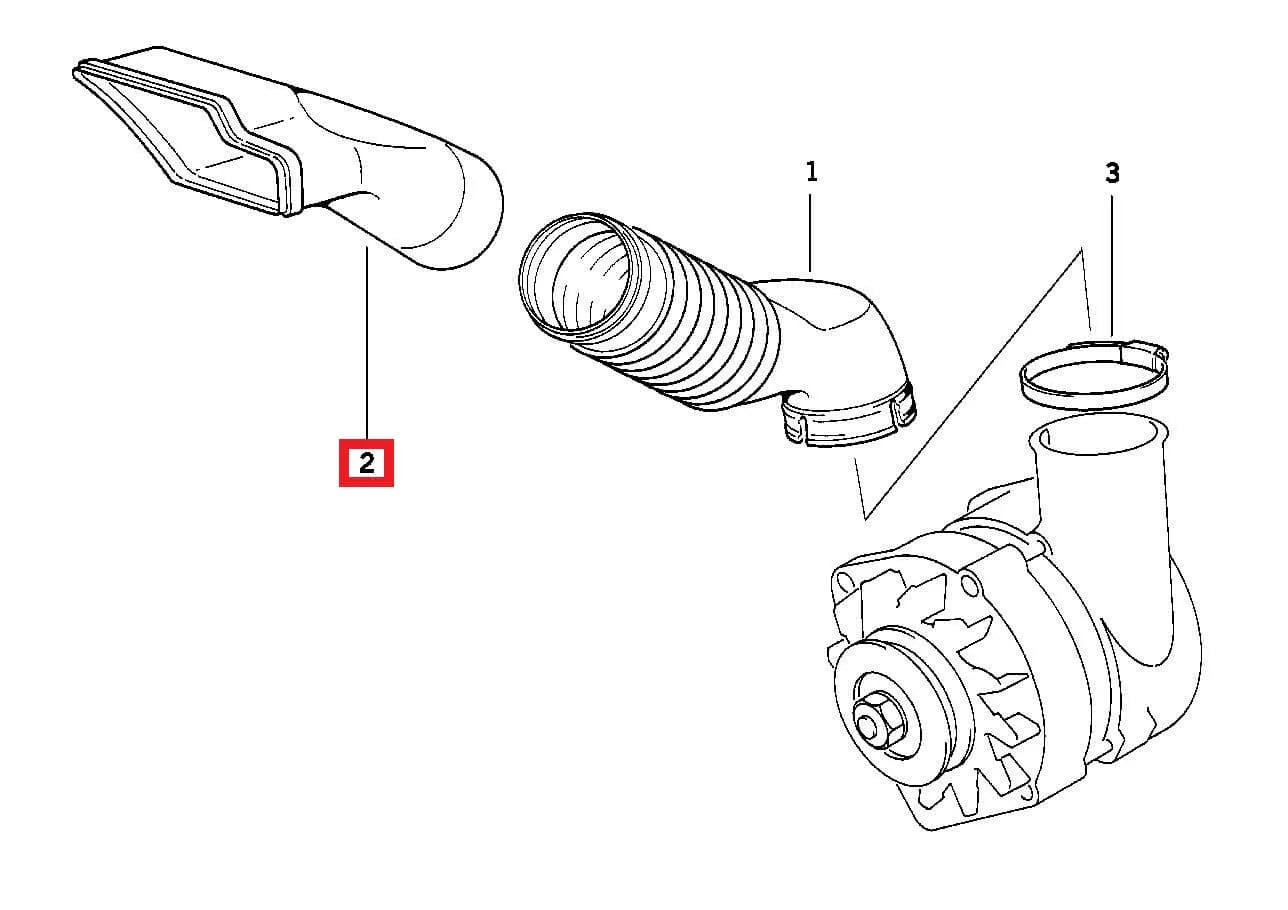 Conduit d'Air de Refroidissement d’Alternateur pour BMW E36 - Revvo