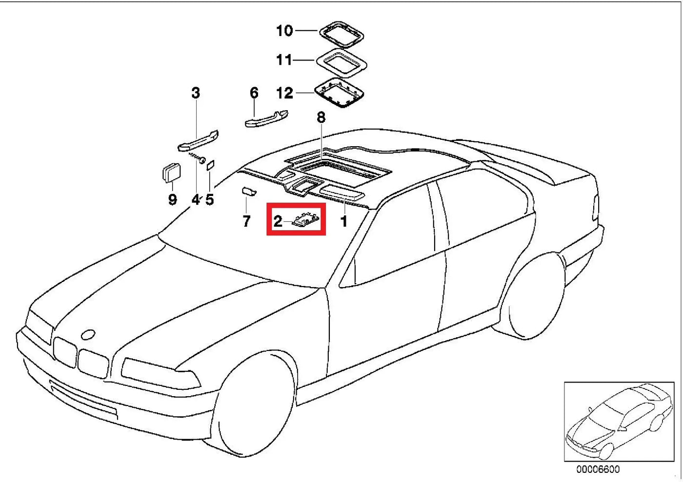 Cache Moteur Toit Ouvrant (sans trou) - BMW E36 4 Portes - Revvo
