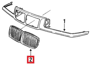 Calandre Diamant Noire Mate pour BMW Série 3 E36 - Revvo