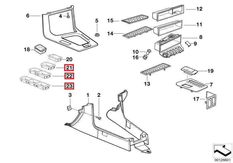 Kit de Caches Interrupteurs pour BMW Série 3 E36 - Revvo