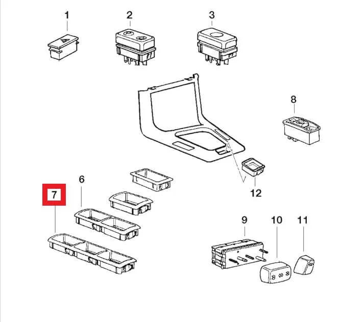 Cadre pour 3 Interrupteurs Console Centrale pour BMW Série 3 E36 - Revvo