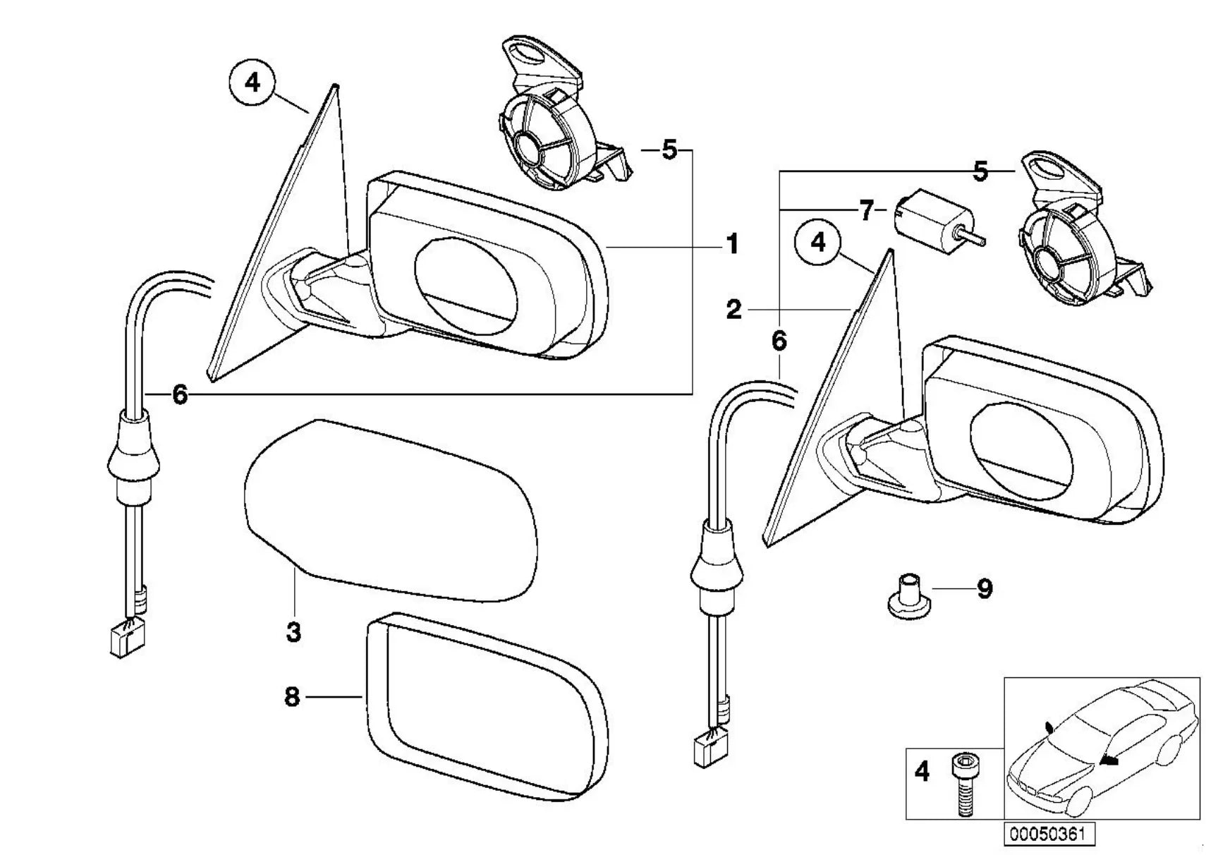 Kit Réparation Rétroviseur Électrique pour BMW E39 et E46 (1995–2006) - Revvo