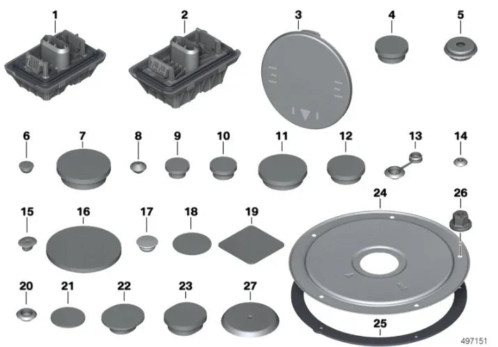 Kit Patins de Levage pour BMW E90, E91, E92 et E93 (lot de 4)