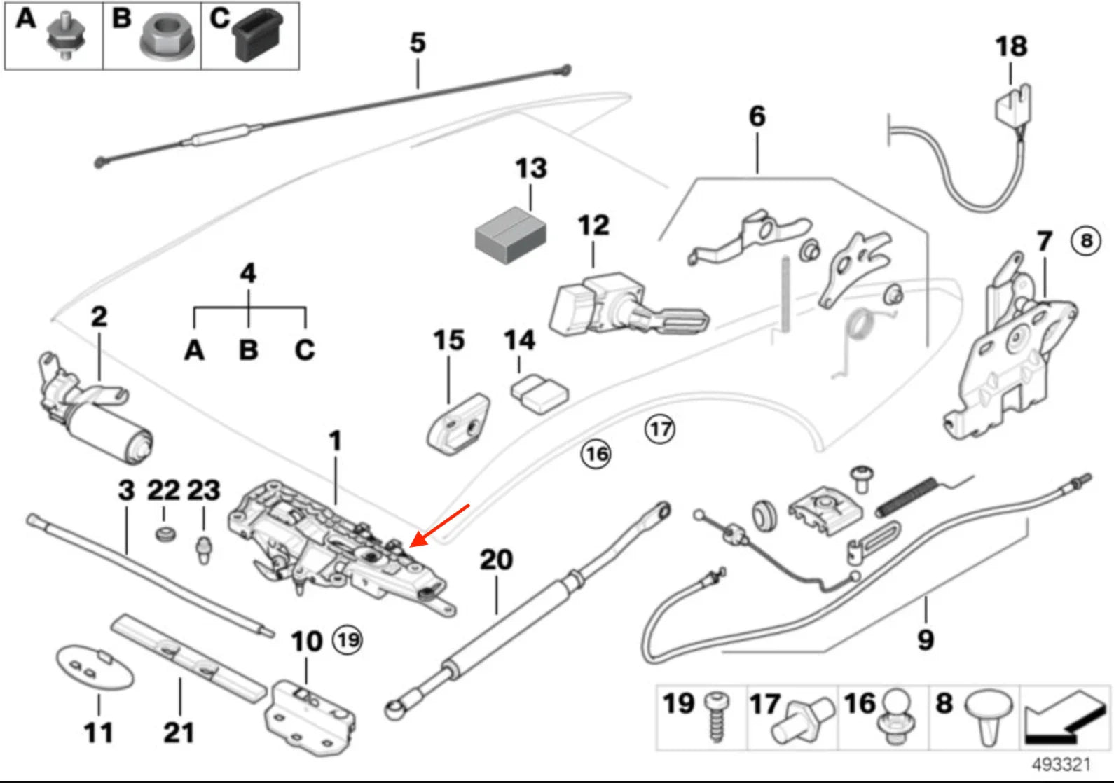 Verrous de Capote pour BMW Série 6 Cabriolet E64 (2003-2010) - Revvo