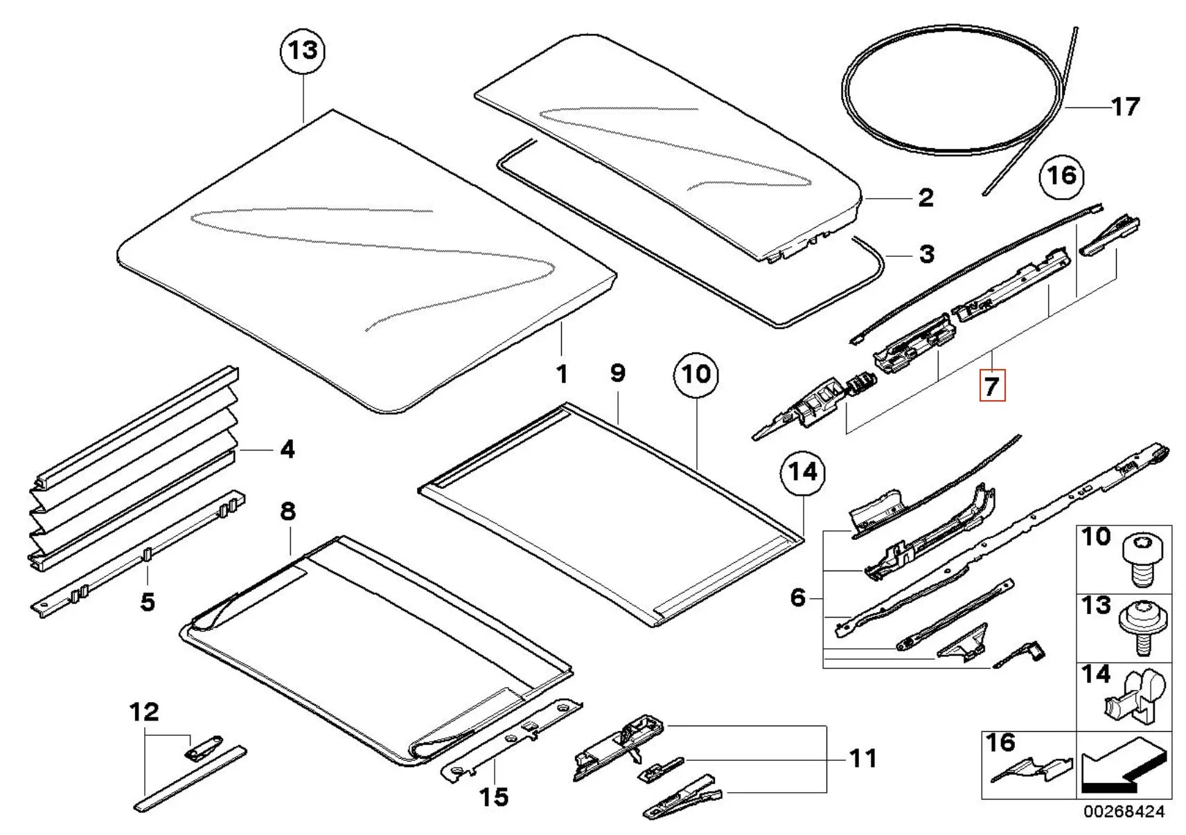 Kit Réparation Toit Ouvrant Arrière pour BMW X5 E70 (2006-2013) - Revvo