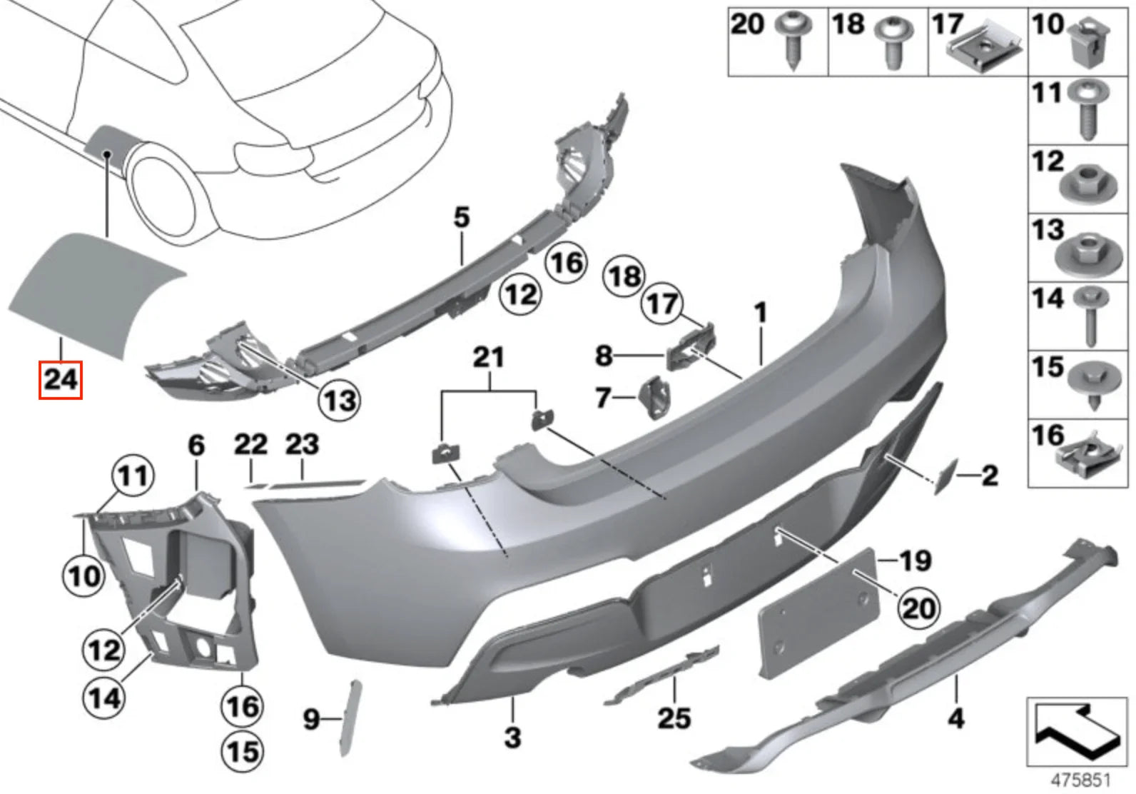 Film de Protection PPF pour Ailes Arrière de BMW M2 / M2 CS F87 (2015-2021) - Revvo