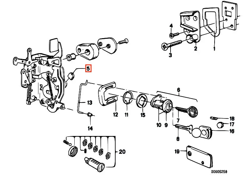 Butée de Fermeture de Porte pour BMW E9 E12 E21 E23 E24 E26 E28 - Revvo