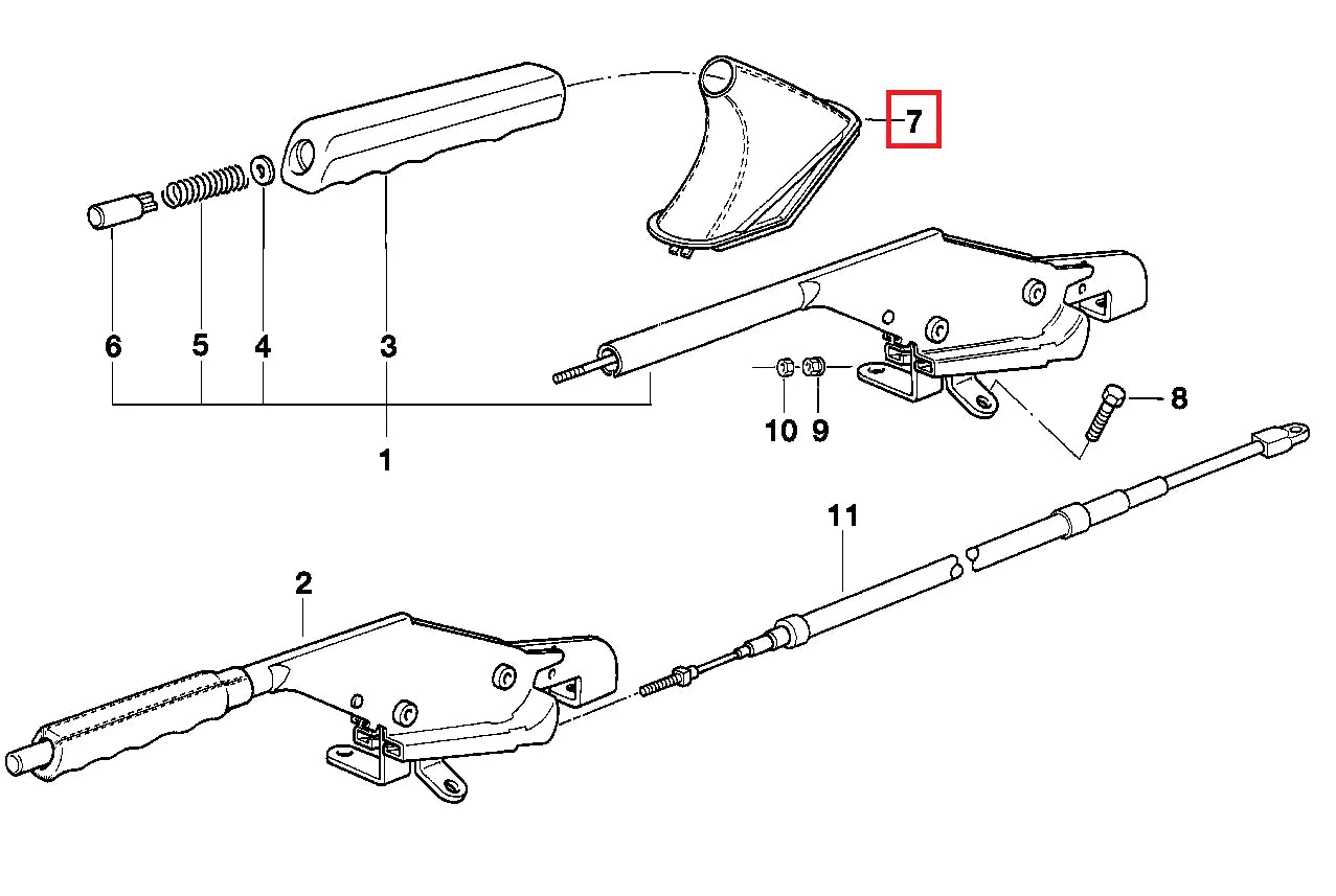 Cadre pour Soufflet de Frein à Main de BMW Série 3 E36 - Revvo