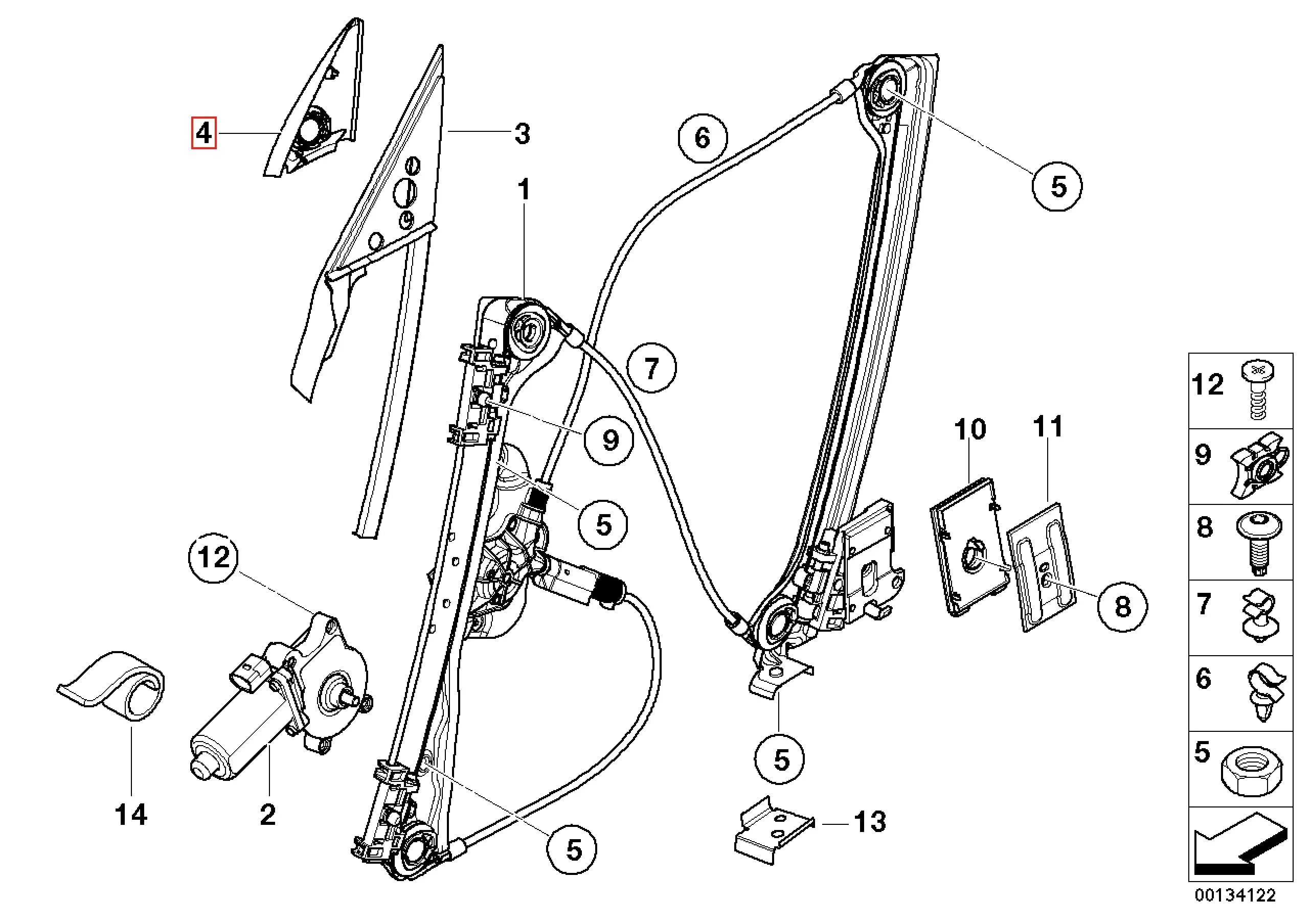 BMW Z4 E85 E86 - Cache Haut-Parleur Triangulaire Porte Avant
