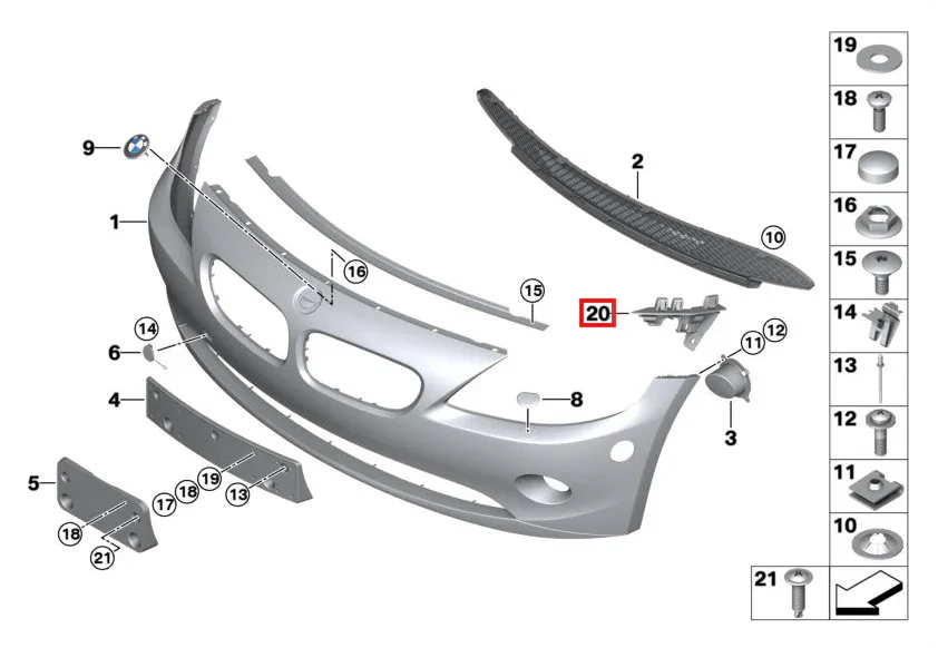 Support Latéral de Pare-Choc Avant pour BMW Z4 E85 / E86 (2002-2008) - Revvo