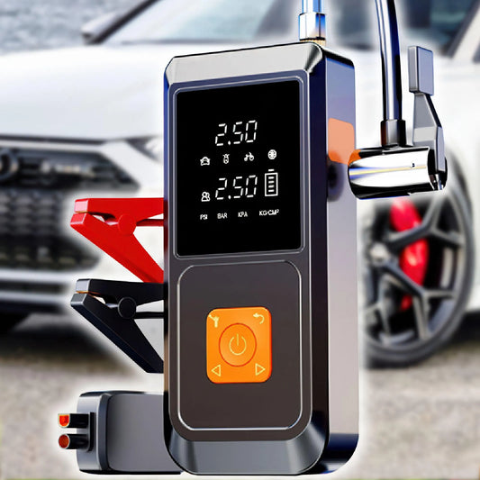 Booster Batterie + Gonfleur Pneus Portable 2-en-1 - Revvo