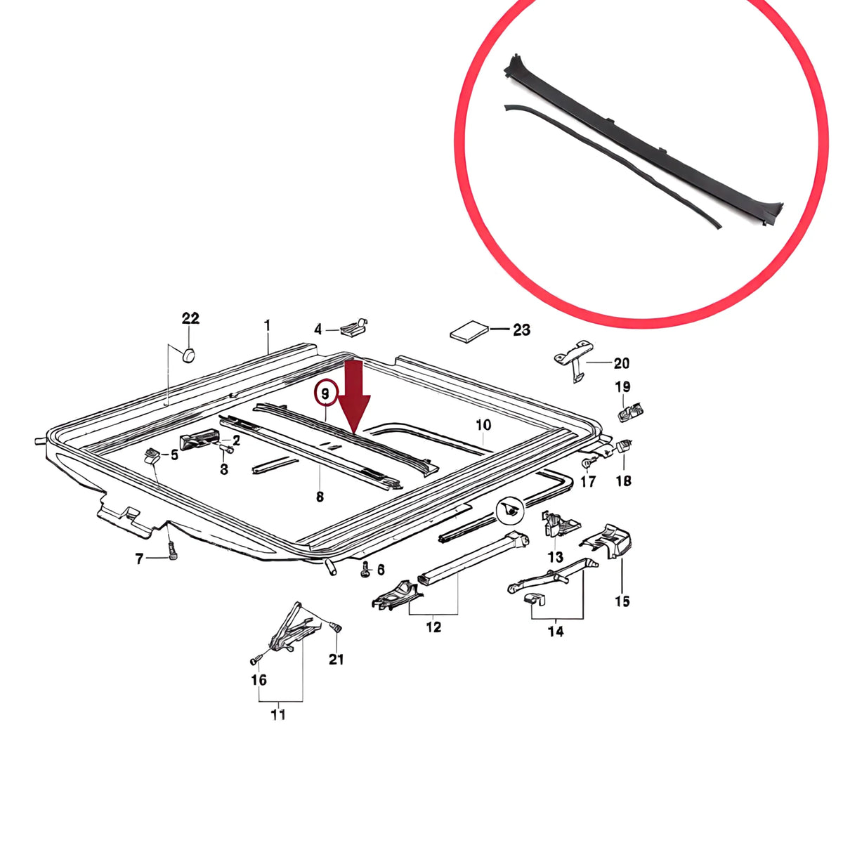 Gouttière de Toit Ouvrant pour BMW Série 3 E36 (1990-2000)