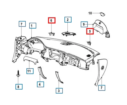 Cache Ventilation Pare-Brise pour Jaguar XF (X250) - Revvo