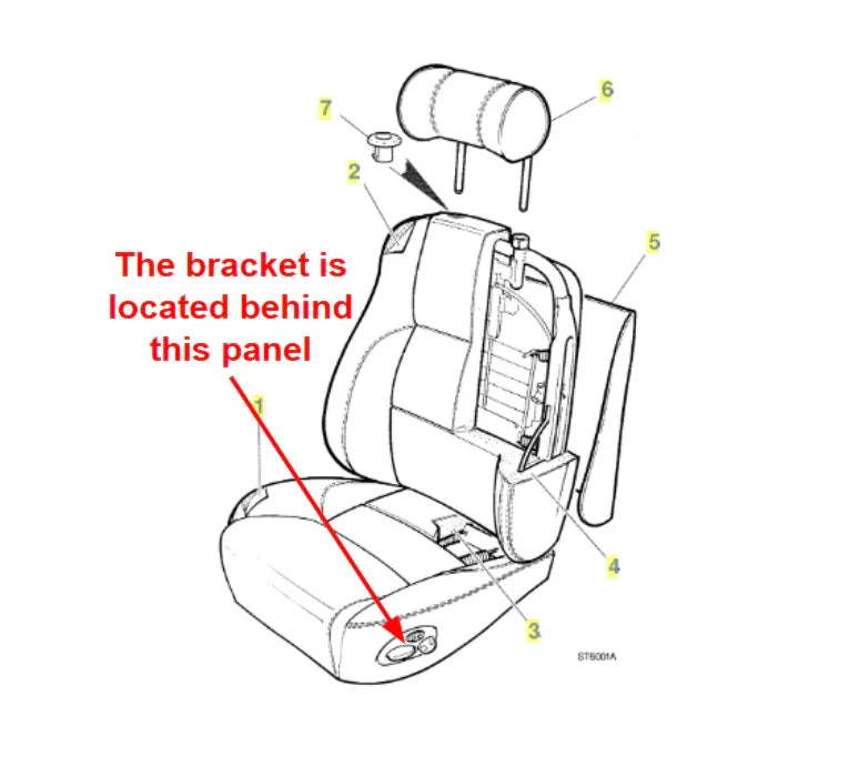 Support de Cache Boutons de Réglage de Siège pour Jaguar XJ8 et XJR (1998-2009)
