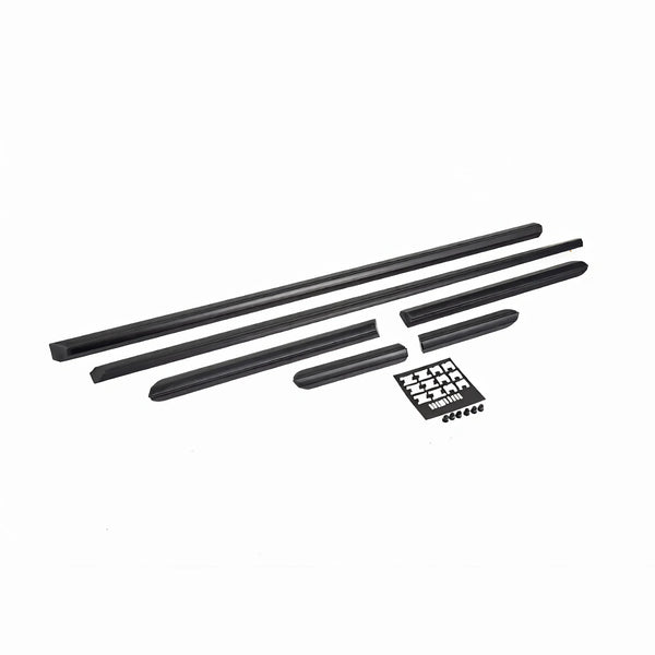 Baguettes BMW E30 Coupé Phase 2 - Kit Complet 6 Pièces Portes et Ailes (Noir)