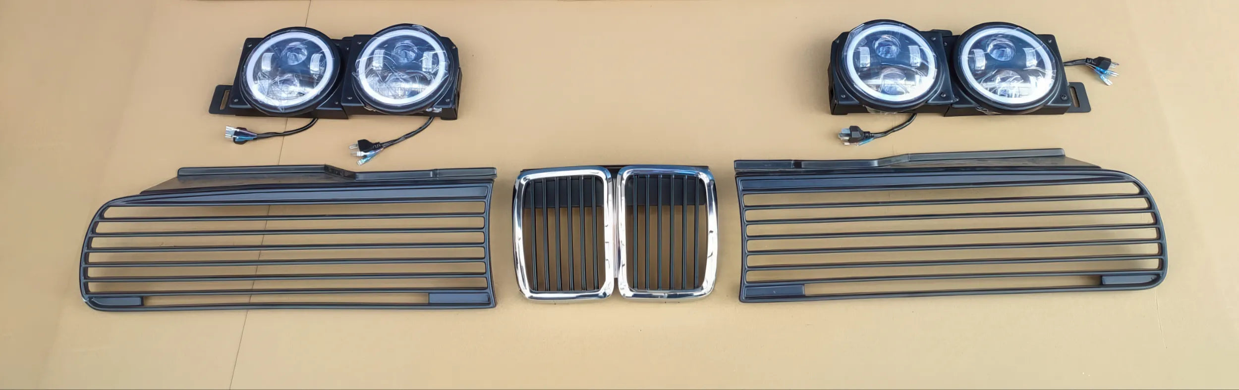 Kit Calandre Grille avec Phares LED - BMW Série 3 E30 - Revvo