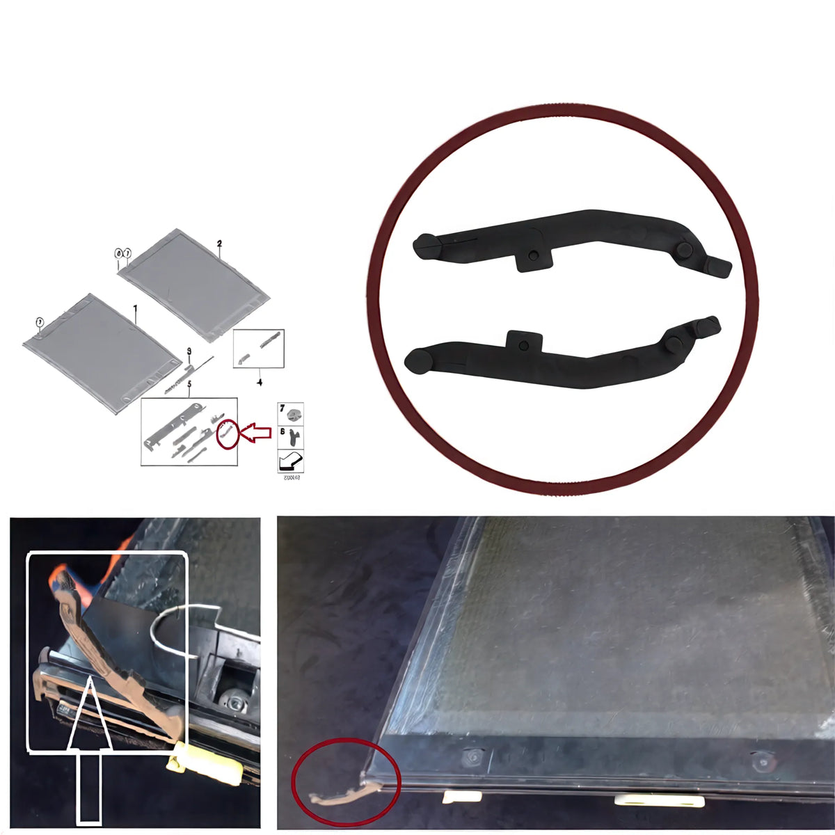 Kit de Réparation de Rideau de Toit Ouvrant pour BMW E91, E61, E83, E53, E70, F15