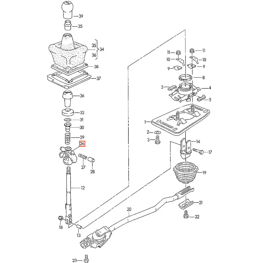 Kit Réparation Levier de Vitesse - Audi et VW - Revvo