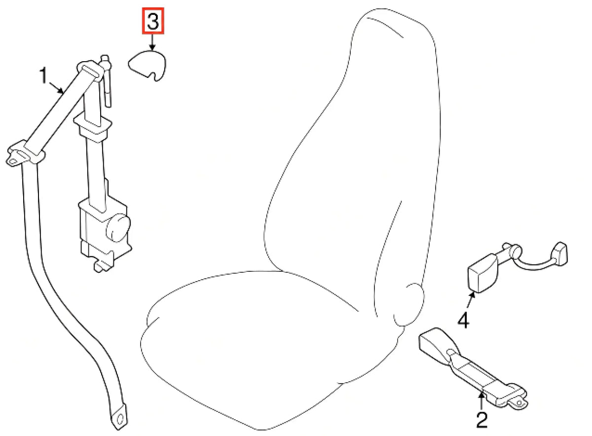 Cache Ancrage Ceinture de Sécurité - Mazda MX-5 NB - Revvo
