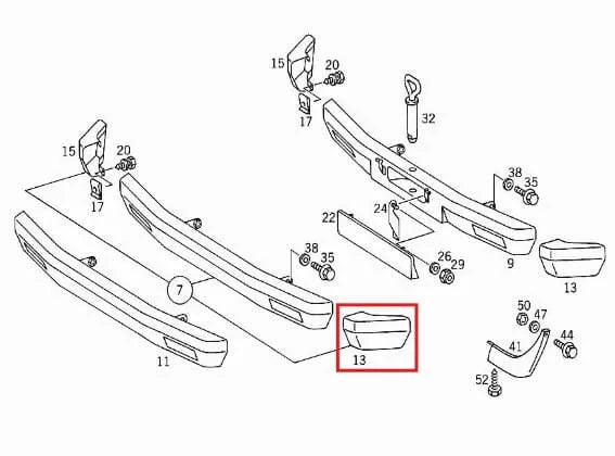 Cache Latéral de Pare-Choc Avant pour Mercedes Classe G W463 (2012-2018) - Revvo