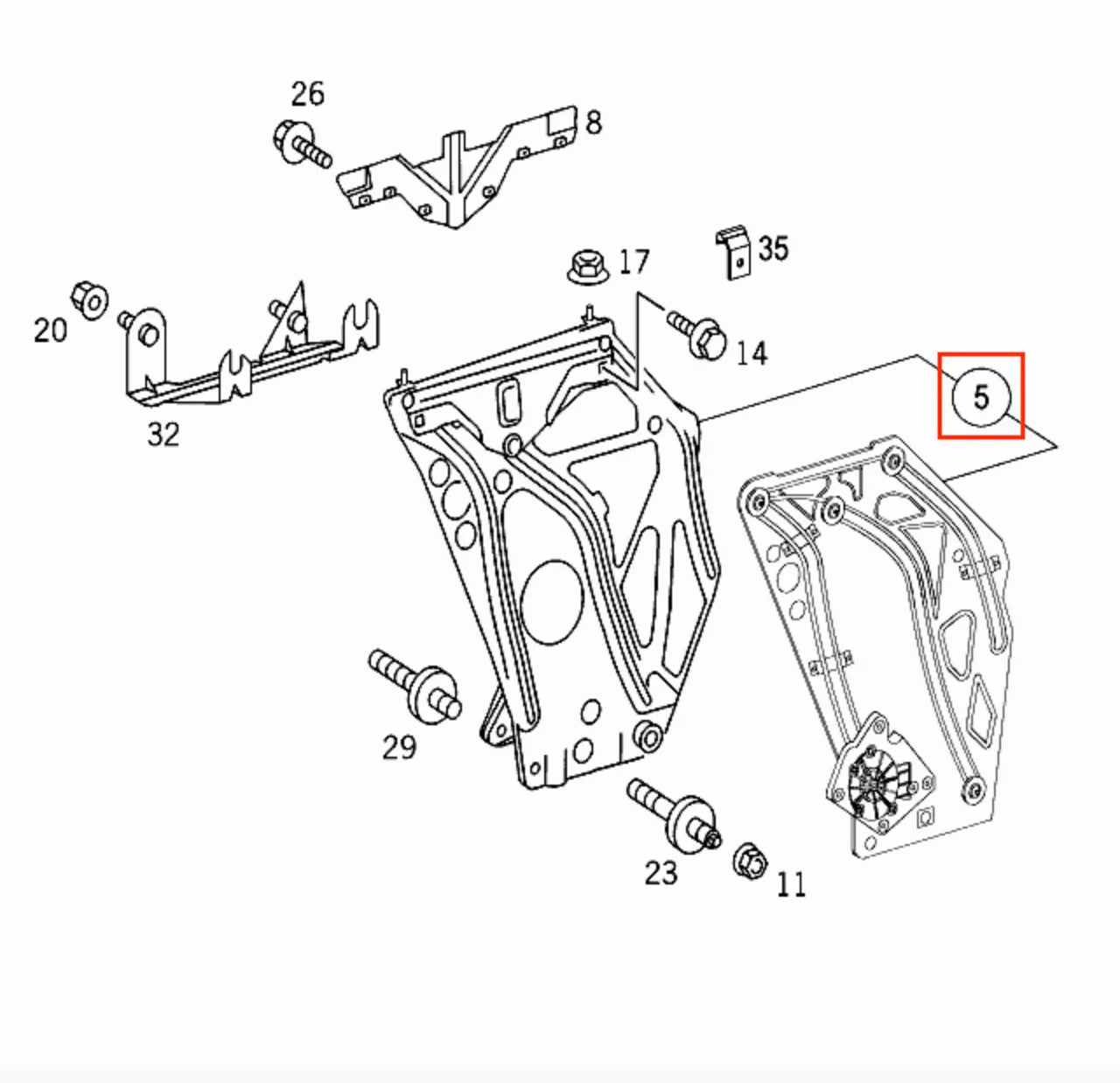Kit Réparation Lève-Vitre Arrière pour Mercedes CLK W208 - Revvo