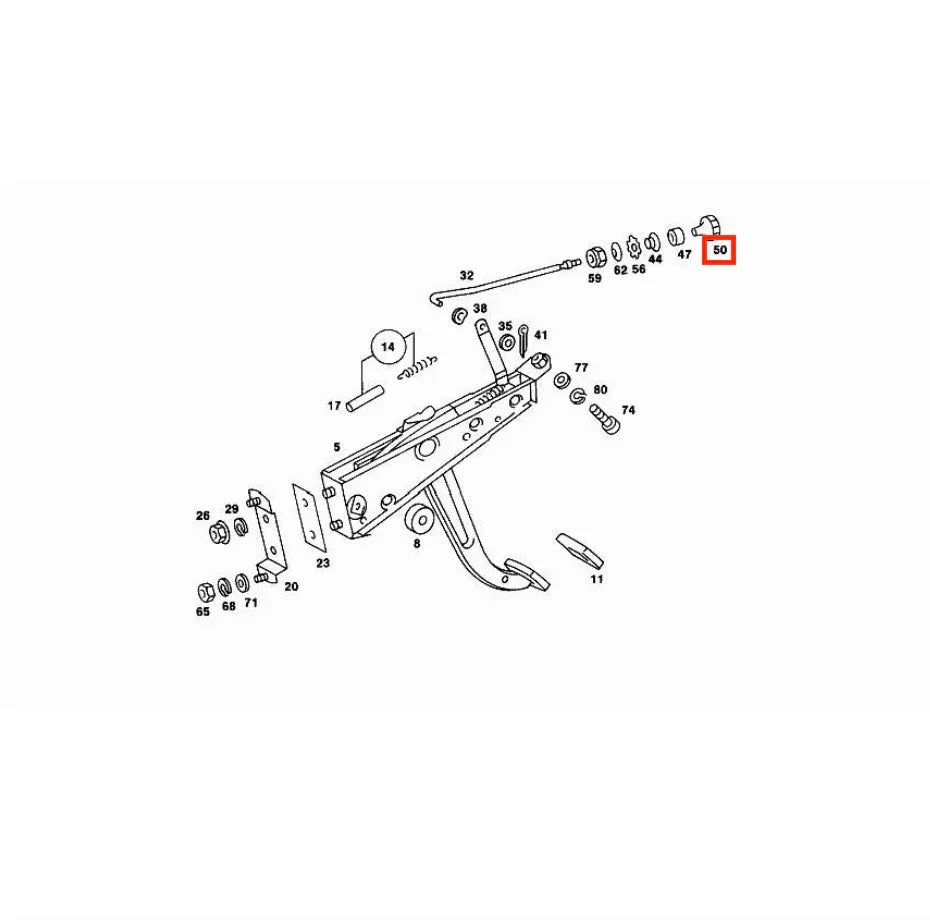 Poignée de Frein à Main pour Mercedes R107 / W114 / W115 / W116 - Revvo