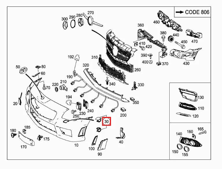 Cache Lave-Phare pour Mercedes SLK R172 - Revvo