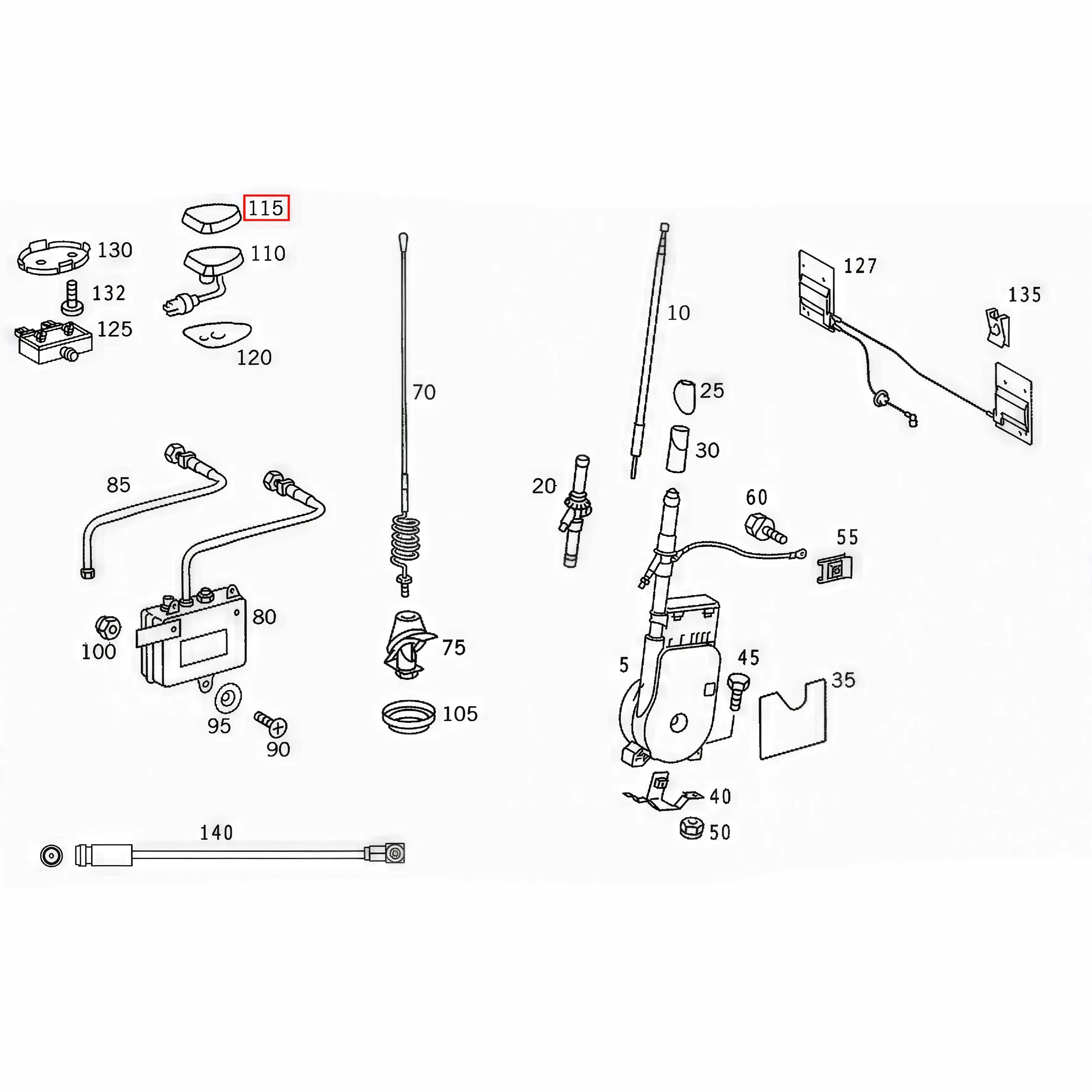 Mercedes SL, SLK et CLK - Cache Antenne GPS