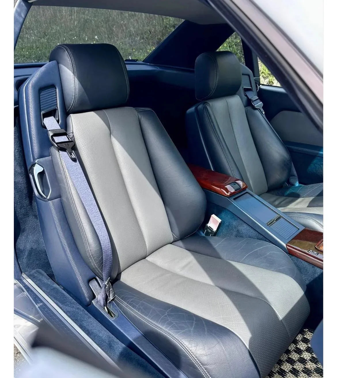 Housse Siège Avant Bi-Ton en Cuir Synthétique pour Mercedes SL R129 (1989-2001)