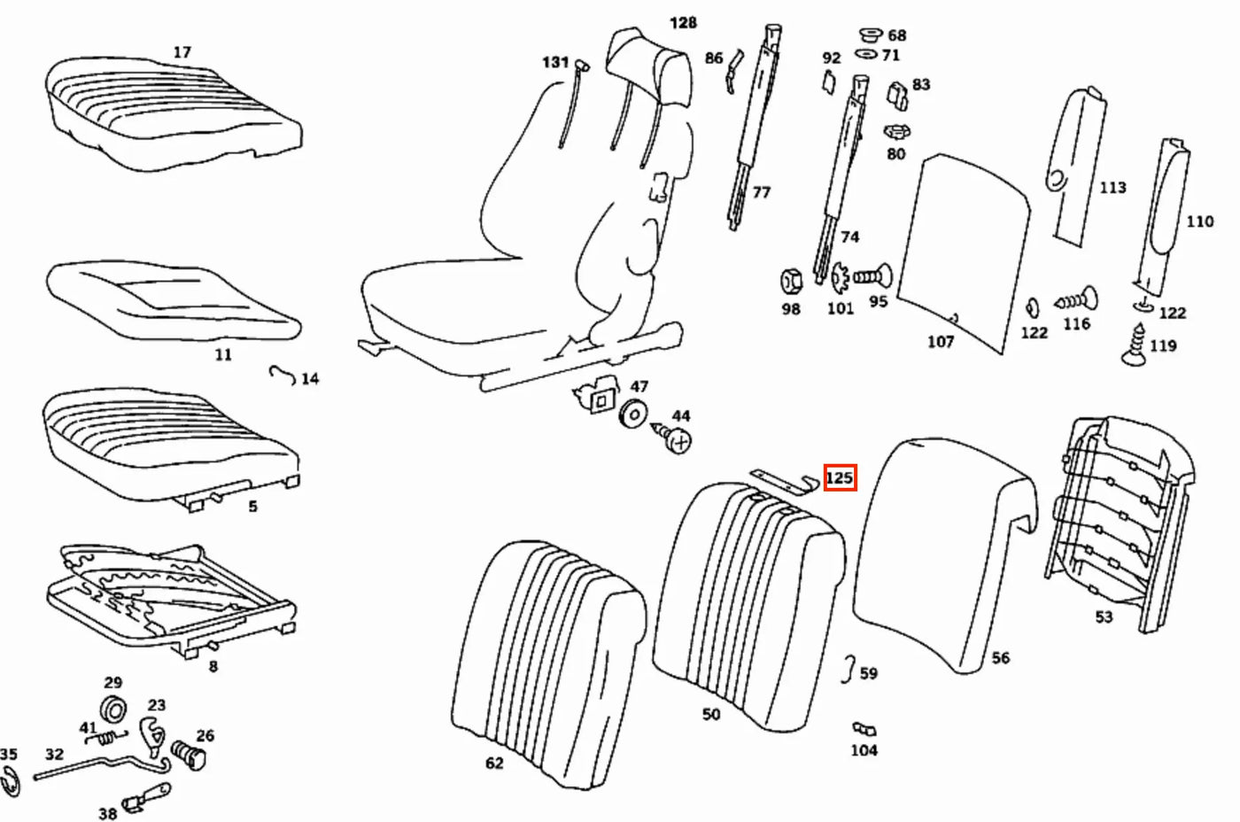 Guide Ceinture de Sécurité pour Mercedes SL R107 - Revvo