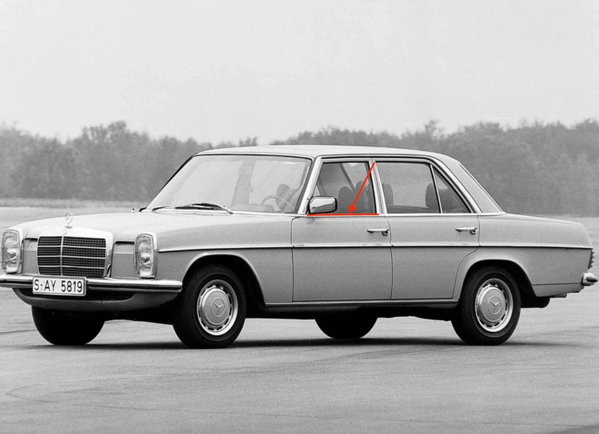 Rail Étanchéité Extérieur (Lèche-Vitre) de Porte pour Mercedes Classe S W114 / W115 / W116 - Revvo
