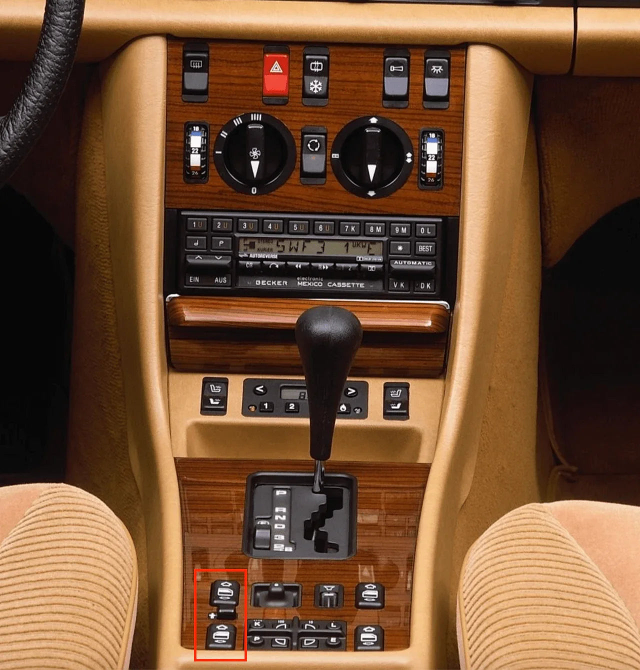 Double Interrupteur Lève-Vitre gauche pour Mercedes W201 / W123 / C126 - Revvo