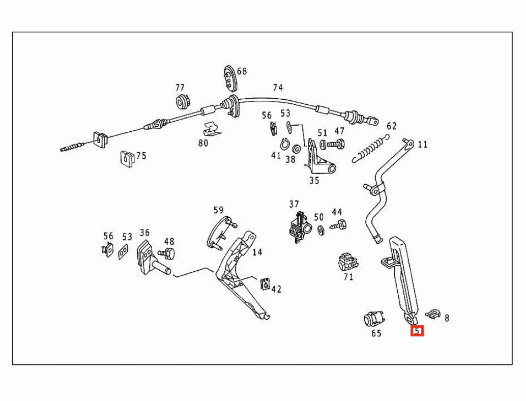Pédale Accélérateur pour Mercedes 190 W201 / E W123 & W124 / G W463 - Revvo
