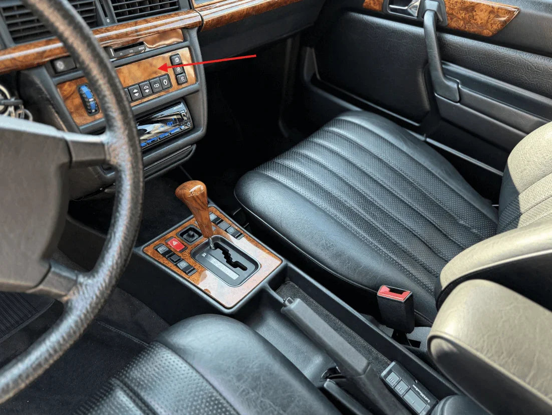 Garniture Bois Console Climatiseur Automatique Kammerer pour Mercedes 190 W201 - Revvo