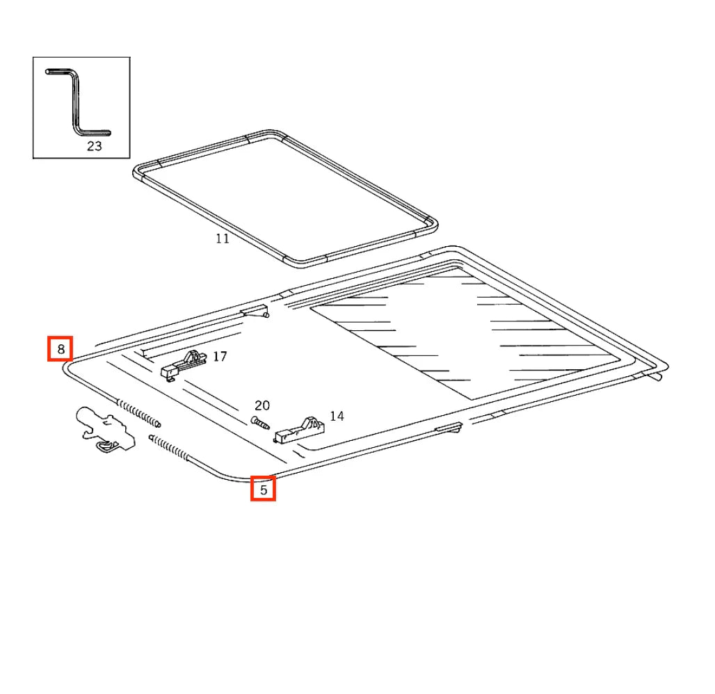 Câble Toit Ouvrant Électrique pour Mercedes Classe C W202 (1993-2000) - Revvo