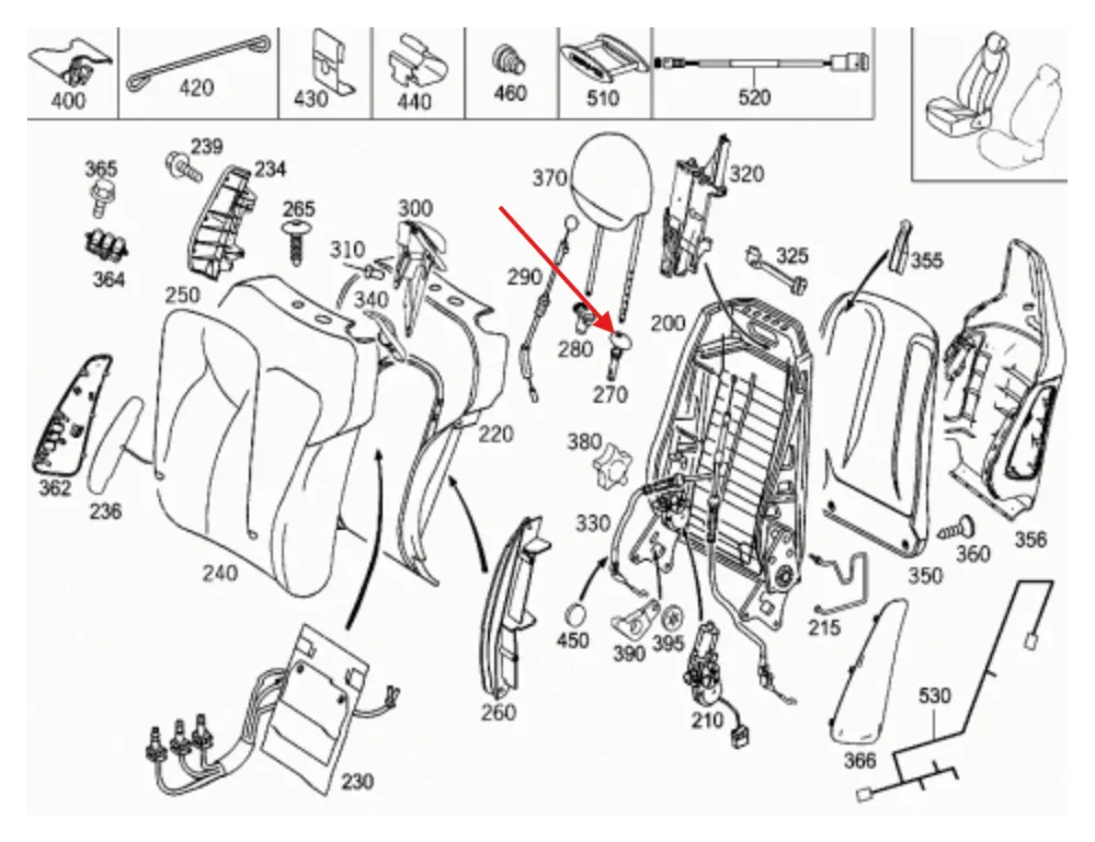 Cache Appuie-Tête pour Mercedes Classe C W203 et CLK W209 (lot de 2) - Revvo