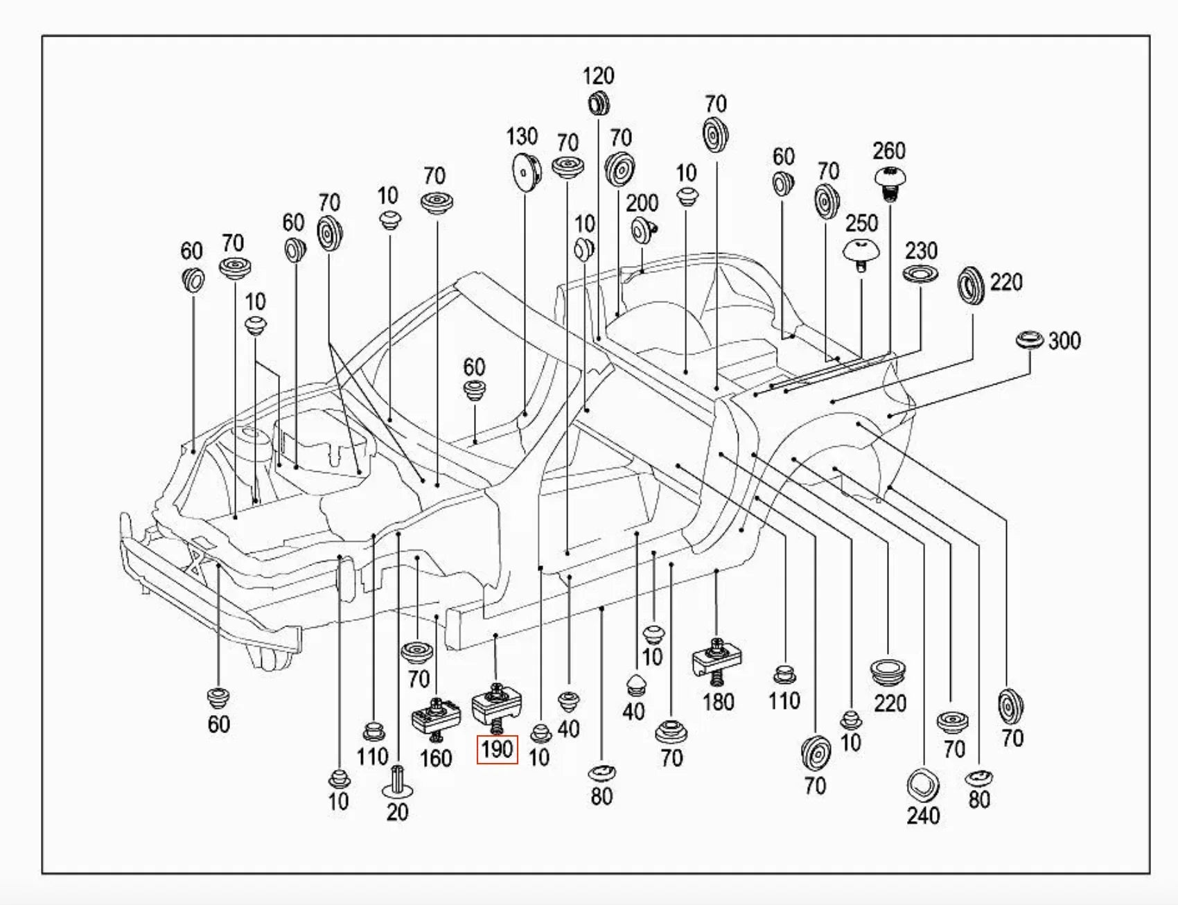 Set Patins de Levage pour Mercedes W203, W211, W209 et R171 (lot de 4) - Revvo